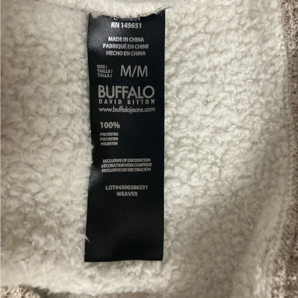 Buffalo David Bitton XL Waffle Knit Fleece Lining Snap Button Weaver Jacket - Picture 9 of 13